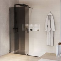 Duschabtrennung Bernstein Walk-In Nano NT101 Schiebetür Schwarz matt Nano Graues Glas 8mm 140cm Duschabtrennung Bernstein Walk-In Nano NT101 Schiebetür Schwarz matt Nano Graues Glas 8mm 140cm von Bernstein