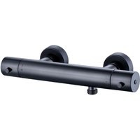 Bernstein - Duscharmatur 4021 Wandmischbatterie Thermostat Schwarz matt ohne Duschschlauch, Duschstange, mit Handbrause HB03B von Bernstein