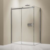Duschkabine Bernstein EX806 Nano Echtglas Schiebetür 90x120x195cm Tür links von Bernstein