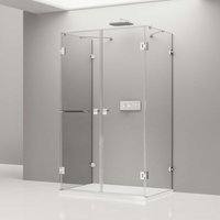 Duschkabine Bernstein EX412 U-Form Nano Echtglas 120x80x195cm von Bernstein