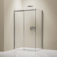 Eckdusche Bernstein DX806A FLEX Schiebetür Nano ESG-Sicherheitsglas 140x70cm von Bernstein