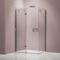 Eckdusche Bernstein NT403 Drehtür an Festfeld 8 mm Nano Klarglas Tür 100 cm x Glas 100 cm Türanschlag links Eckdusche Bernstein NT403 Drehtür an Festfeld 8 mm Nano Klarglas Tür 100 cm x Glas 100 cm Türanschlag links von Bernstein