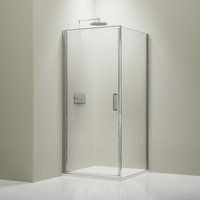 Eckdusche Bernstein NT416 Drehtür 8 mm Nano Echtglas - Tür 80 cm, feststehendes Glas 90 cm, Chrom Eckdusche Bernstein NT416 Drehtür 8 mm Nano Echtglas - Tür 80 cm, feststehendes Glas 90 cm, Chrom von Bernstein