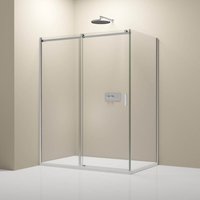 Eckdusche Bernstein NT806 flex Schiebetür Nano Klarglas 160x90 cm 8mm ESG-Sicherheitsglas von Bernstein