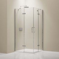 Eckdusche mit Drehtür EX809 - Nano ESG-Sicherheitsglas - 90 x 90 x 195 cm von Bernstein