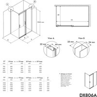 Eckdusche Bernstein DX806A flex Schiebetür Nano ESG-Sicherheitsglas 120x100cm von Bernstein