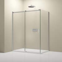 Eckdusche mit Schiebetür NT806 flex - Nano Klarglas - Glasstärke wählbar 130cm, 100cm, 8mm ESG-Sicherheitsglas von Bernstein