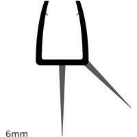 Ersatzteil Bernstein Duschkabinen DX213 / DX403 / DX407 / EX213 / EX403 / EX406 Glasstärke 6 mm, 8 mm - Duschdichtung Türunterseite - Breite wählbar von Bernstein