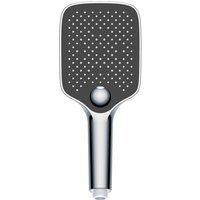 Bernstein - Handbrause HB152E eckig Anti-Kalk 3 Strahlarten Chrom / Schwarz matt von Bernstein