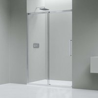 Nischendusche Bernstein DX906 FLEX Schiebetür Soft-Close Chrom 8mm Nano Echtglas 170cm von Bernstein