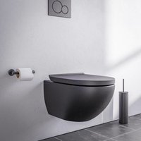 Bernstein - Wand-WC E-9030 spülrandlos mit Soft-Close-Deckel Schwarz matt von Bernstein