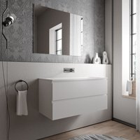 Unterschrank Bernstein AVA 100 cm mit Mineralguss Waschbecken CREAM - Badmöbelfarbe Weiß matt, Waschbecken Weiß matt ohne Hahnloch Unterschrank Bernstein AVA 100 cm mit Mineralguss Waschbecken CREAM - Badmöbelfarbe Weiß matt, Waschbecken Weiß matt ohne Hahnloch von Bernstein