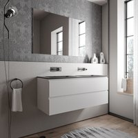 Unterschrank Bernstein AVA 120 cm mit Mineralguss Waschbecken CREAM - Badmöbelfarbe Weiß matt, Waschbecken Schwarz matt ohne Hahnloch Unterschrank Bernstein AVA 120 cm mit Mineralguss Waschbecken CREAM - Badmöbelfarbe Weiß matt, Waschbecken Schwarz matt ohne Hahnloch von Bernstein