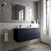 Unterschrank Bernstein AVA 120cm Badmöbel: Mitternachtsblau, Mineralguss Waschbecken BRUXELLES Schwarz matt mit Hahnloch Unterschrank Bernstein AVA 120cm Badmöbel: Mitternachtsblau, Mineralguss Waschbecken BRUXELLES Schwarz matt mit Hahnloch von Bernstein