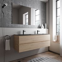 Unterschrank Bernstein AVA 160cm Badmöbel: Eiche Honiggold, Mineralguss Waschbecken BRUXELLES Schwarz matt mit Hahnloch Unterschrank Bernstein AVA 160cm Badmöbel: Eiche Honiggold, Mineralguss Waschbecken BRUXELLES Schwarz matt mit Hahnloch von Bernstein