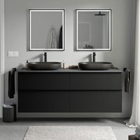 Unterschrank Bernstein LAVOA 160cm für Aufsatzwaschbecken Badmöbel: Schwarz matt, Metallgriff: Anthrazit matt, Waschtischplatte: Anthrazit matt Unterschrank Bernstein LAVOA 160cm für Aufsatzwaschbecken Badmöbel: Schwarz matt, Metallgriff: Anthrazit matt, Waschtischplatte: Anthrazit matt von Bernstein