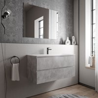 Unterschrank Bernstein ava 100 cm mit Mineralguss Waschbecken bruxelles - Badmöbelfarbe Beton, Waschbecken Weiß matt mit Hahnloch Unterschrank Bernstein ava 100 cm mit Mineralguss Waschbecken bruxelles - Badmöbelfarbe Beton, Waschbecken Weiß matt mit Hahnloch von Bernstein