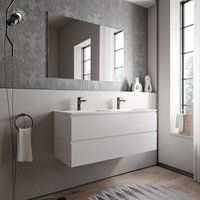 Unterschrank Bernstein ava 120 cm mit Mineralguss Waschbecken bruxelles - Badmöbelfarbe Weiß matt, Waschbecken Weiß matt mit Hahnloch Unterschrank Bernstein ava 120 cm mit Mineralguss Waschbecken bruxelles - Badmöbelfarbe Weiß matt, Waschbecken Weiß matt mit Hahnloch von Bernstein