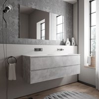 Bernstein - Unterschrank ava 140 cm mit Mineralguss Waschbecken bruxelles - Badmöbelfarbe Beton, Waschbecken Weiß matt ohne Hahnloch Bernstein - Unterschrank ava 140 cm mit Mineralguss Waschbecken bruxelles - Badmöbelfarbe Beton, Waschbecken Weiß matt ohne Hahnloch von Bernstein