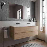 Unterschrank Bernstein ava 140 cm mit Mineralguss Waschbecken bruxelles - Badmöbelfarbe Eiche Honiggold, Waschbecken Weiß matt ohne Hahnloch Unterschrank Bernstein ava 140 cm mit Mineralguss Waschbecken bruxelles - Badmöbelfarbe Eiche Honiggold, Waschbecken Weiß matt ohne Hahnloch von Bernstein