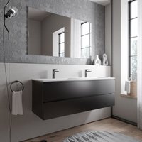 Unterschrank Bernstein ava 160cm Badmöbel: Schwarz matt, Mineralguss Waschbecken bruxelles Weiß matt mit Hahnloch Unterschrank Bernstein ava 160cm Badmöbel: Schwarz matt, Mineralguss Waschbecken bruxelles Weiß matt mit Hahnloch von Bernstein