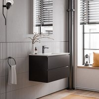 Unterschrank Bernstein ava 80 cm mit Keramik Waschbecken - Badmöbelfarbe Schwarz matt, Waschbecken Weiß glänzend Unterschrank Bernstein ava 80 cm mit Keramik Waschbecken - Badmöbelfarbe Schwarz matt, Waschbecken Weiß glänzend von Bernstein