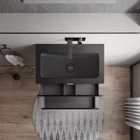 Unterschrank Bernstein ava 80 cm mit Mineralguss Waschbecken cream - Badmöbelfarbe Schwarz matt, Waschbecken Schwarz matt ohne Hahnloch Unterschrank Bernstein ava 80 cm mit Mineralguss Waschbecken cream - Badmöbelfarbe Schwarz matt, Waschbecken Schwarz matt ohne Hahnloch von Bernstein