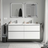 Unterschrank Bernstein lavoa 120 cm mit Mineralguss Waschbecken cream - Badmöbelfarbe Weiß matt, Griff Anthrazit matt, Waschbecken Weiß matt mit Unterschrank Bernstein lavoa 120 cm mit Mineralguss Waschbecken cream - Badmöbelfarbe Weiß matt, Griff Anthrazit matt, Waschbecken Weiß matt mit von Bernstein
