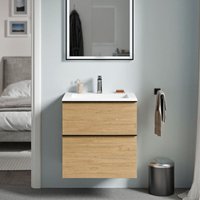 Unterschrank Bernstein lavoa 60 cm mit Mineralguss Waschbecken bruxelles - Griff Chrom, Badmöbelfarbe Eiche Honiggold, Waschbecken Weiß matt mit Unterschrank Bernstein lavoa 60 cm mit Mineralguss Waschbecken bruxelles - Griff Chrom, Badmöbelfarbe Eiche Honiggold, Waschbecken Weiß matt mit von Bernstein