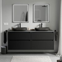 Bernstein - Unterschrank vireo 160cm für Aufsatzwaschbecken Badmöbel: Schwarz matt, Waschtischplatte: Anthrazit matt Bernstein - Unterschrank vireo 160cm für Aufsatzwaschbecken Badmöbel: Schwarz matt, Waschtischplatte: Anthrazit matt von Bernstein