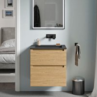 Unterschrank Bernstein vireo 60 cm mit Mineralguss Waschbecken bruxelles - Korpus Eiche Honiggold, Waschbecken Schwarz matt ohne Hahnloch Unterschrank Bernstein vireo 60 cm mit Mineralguss Waschbecken bruxelles - Korpus Eiche Honiggold, Waschbecken Schwarz matt ohne Hahnloch von Bernstein