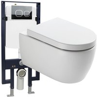 WC-Komplettpaket 22 Bernstein NT2039 Soft-Close Vorwandelement G3008 Modell 4111 Schwarz matt von Bernstein