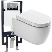 WC-Komplettpaket 23 Bernstein NT2038 Soft-Close Vorwandelement G3008 Modell Weiß Glas von Bernstein