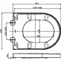 WC-Sitz Bernstein Softclose U1002 Schwarz matt passend für CH1088 1088R NT2019 NT2039 B-8030 von Bernstein