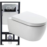 WC-Sparpaket 3 Bernstein WC NT2039 Soft-Close Vorwandelement G3004A Betätigungsplatte 4111 Schwarz matt von Bernstein
