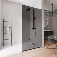 Walk-In Bernstein EX102-2 10mm Nano Graues Glas Edelstahl Schwarz matt 140x220cm mit Bodenprofil Walk-In Bernstein EX102-2 10mm Nano Graues Glas Edelstahl Schwarz matt 140x220cm mit Bodenprofil von Bernstein