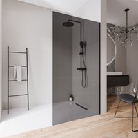 Walk-In Bernstein EX102-2 10mm Nano Graues Glas Edelstahl Schwarz matt 140x220cm ohne Bodenprofil Walk-In Bernstein EX102-2 10mm Nano Graues Glas Edelstahl Schwarz matt 140x220cm ohne Bodenprofil von Bernstein