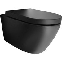 Wand-Hänge-WC Bernstein B-8030R Schwarz Matt inkl. Softclose-Deckel von Bernstein