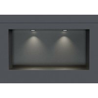 Wandnische Bernstein NT306010X Edelstahl randlos LED-Spot 30x60x10cm Gunmetal 2x Spot Schwarz matt Wandnische Bernstein NT306010X Edelstahl randlos LED-Spot 30x60x10cm Gunmetal 2x Spot Schwarz matt von Bernstein