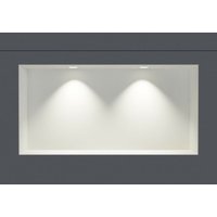 Wandnische Bernstein NT306010X Edelstahl randlos LED-Spot 30x60x10cm Weiß 2x Spot Chrom von Bernstein