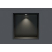Wandnische Edelstahl Bernstein NT203010X mit LED-Spot 20x30x10 cm Schwarz 1x Spot Einbaurahmen Chrom Wandnische Edelstahl Bernstein NT203010X mit LED-Spot 20x30x10 cm Schwarz 1x Spot Einbaurahmen Chrom von Bernstein