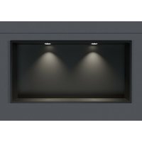 Wandnische Edelstahl Bernstein NT306010X mit LED-Spot 30x60x10 cm Schwarz 2x Spot Einbaurahmen Chrom Wandnische Edelstahl Bernstein NT306010X mit LED-Spot 30x60x10 cm Schwarz 2x Spot Einbaurahmen Chrom von Bernstein