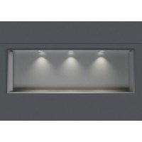 Wandnische Edelstahl Bernstein NT309010X mit LED-Spot 30x90x10 cm Edelstahl gebürstet 3x Spot Einbaurahmen Chrom Wandnische Edelstahl Bernstein NT309010X mit LED-Spot 30x90x10 cm Edelstahl gebürstet 3x Spot Einbaurahmen Chrom von Bernstein