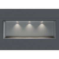 Wandnische Edelstahl Bernstein NT309010X mit LED-Spot 30x90x10 cm Edelstahl gebürstet 3x Spot Einbaurahmen Weiß matt Wandnische Edelstahl Bernstein NT309010X mit LED-Spot 30x90x10 cm Edelstahl gebürstet 3x Spot Einbaurahmen Weiß matt von Bernstein