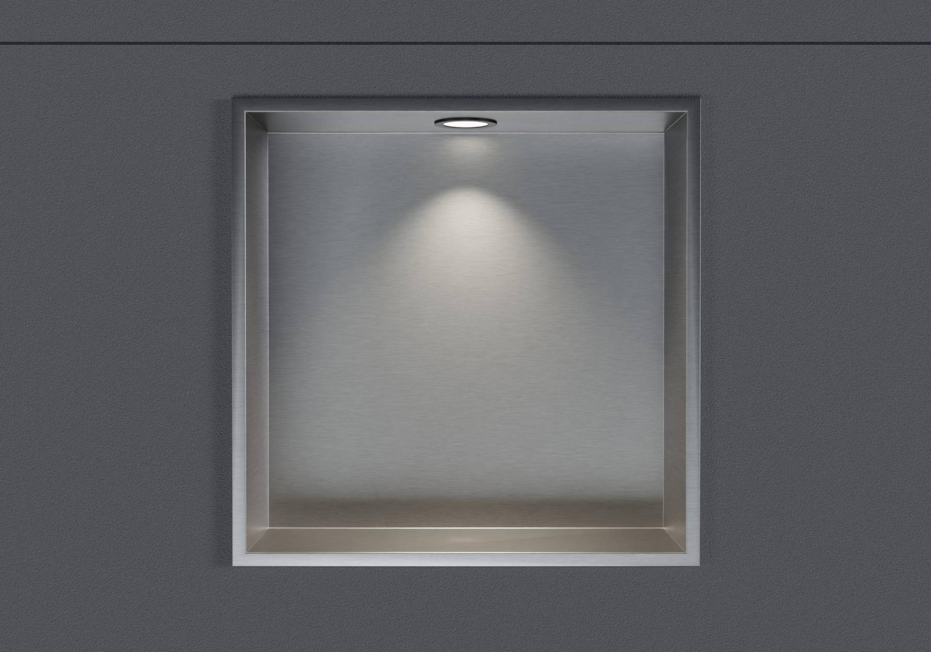 Wandnische aus Edelstahl NT203010X mit LED-Spot - 20 x 30 x 10 cm (H x B x T) - Farbe wählbar von Bernstein