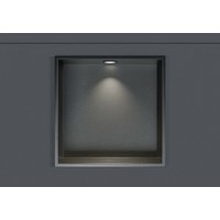 Wandnische Edelstahl Bernstein NT303010X mit LED-Spot 30x30x10 cm Gunmetal 1x Spot Einbaurahmen Schwarz matt von Bernstein