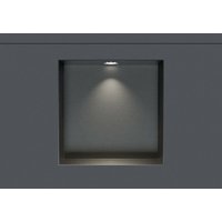 Wandnische Bernstein NT303010X Edelstahl randlos LED-Spot 30x30x10cm Gunmetal 1x Spot Chrom von Bernstein