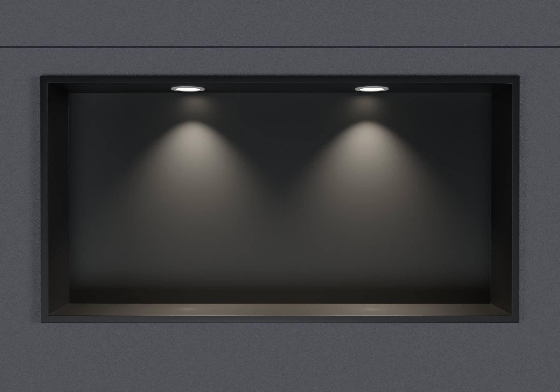 Wandnische aus Edelstahl NT306010X mit LED-Spot - 30 x 60 x 10 cm (H x B x T) - Farbe wählbar von Bernstein