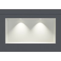 Wandnische Bernstein NT306010X Edelstahl randlos LED-Spot 30x60x10cm Weiß 2x Spot Weiß matt von Bernstein