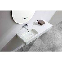 Wandwaschbecken Bernstein BA8012 Mineralguss 121x45x12cm Weiß matt Untergestell 121S hängend von Bernstein